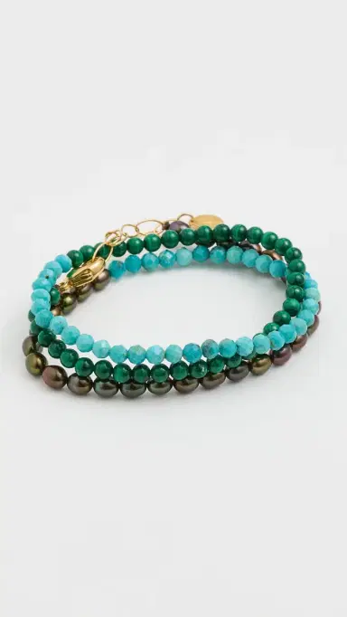 Chan Luu Gaia Naked Wrap Bracelet Turquoise One Size | Thumbnail 2