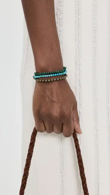 Chan Luu Gaia Naked Wrap Bracelet Turquoise One Size | Thumbnail 3