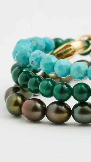 Chan Luu Gaia Naked Wrap Bracelet Turquoise One Size | Thumbnail 4