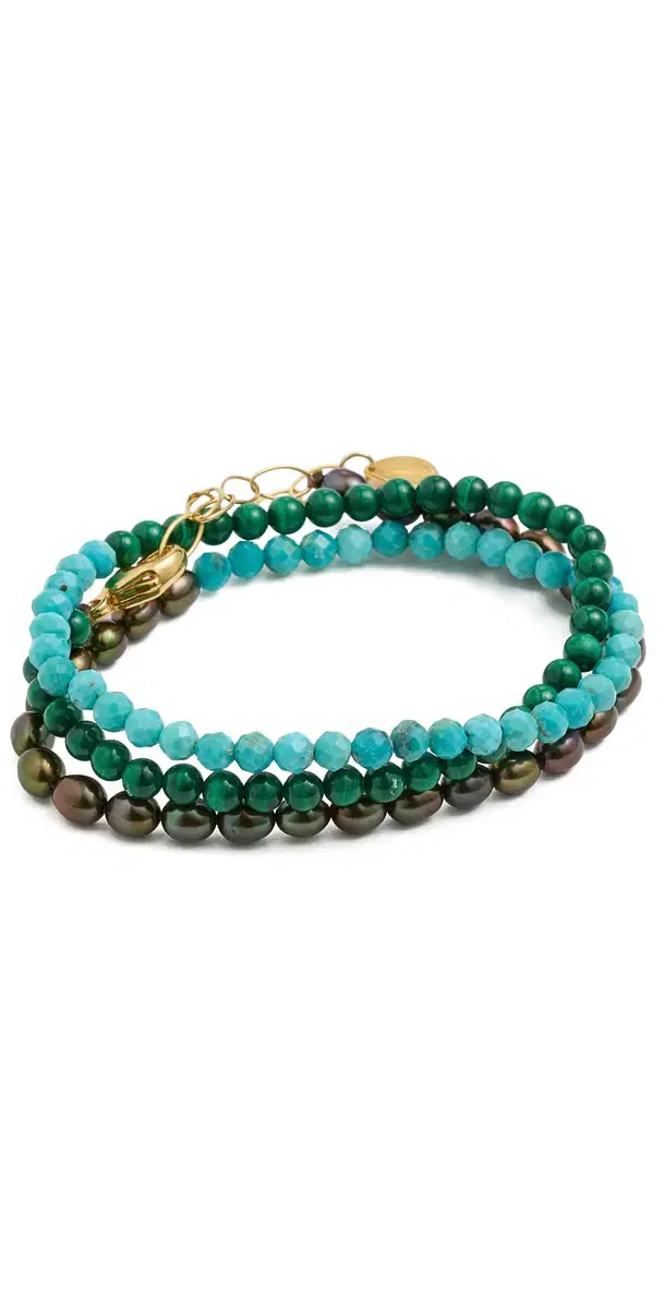 Gaia Naked Wrap Bracelet Turquoise One Size