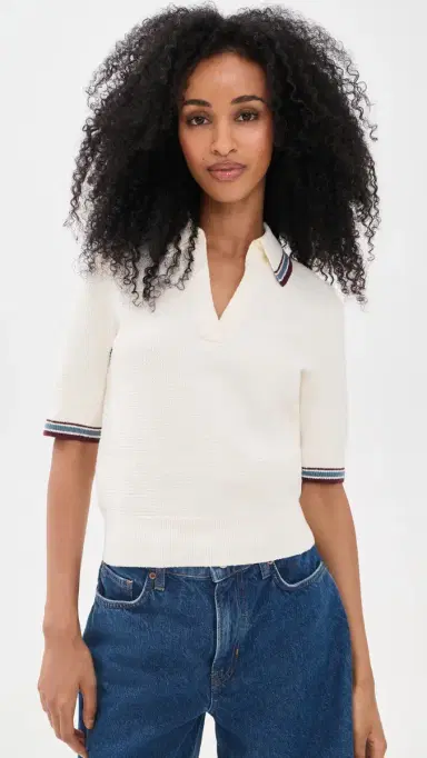 Veronica Beard Jean Quinelle Knit Polo | Thumbnail 2 Veronica Beard Jean Quinelle Knit Polo | Thumbnail 2
