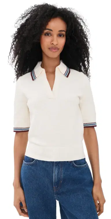 Veronica Beard Jean Quinelle Knit Polo | Thumbnail 1 Veronica Beard Jean Quinelle Knit Polo | Thumbnail 1