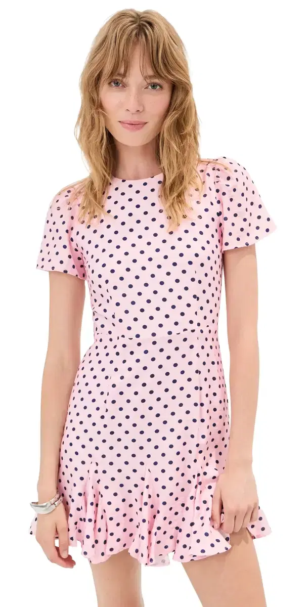 Georgia Dress Pink Dot