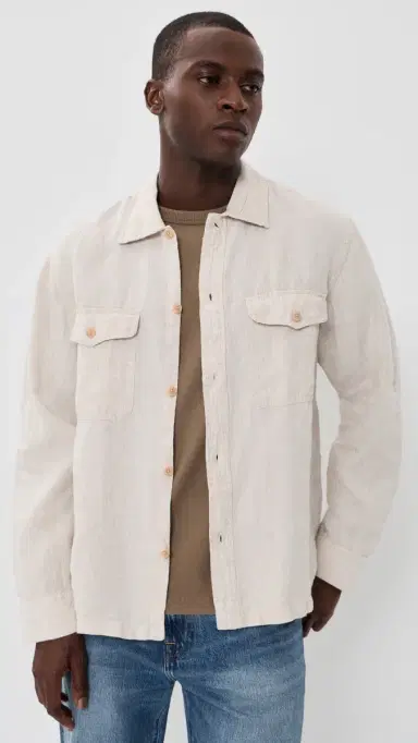 Madewell Linen Shirt Bleached | Thumbnail 2