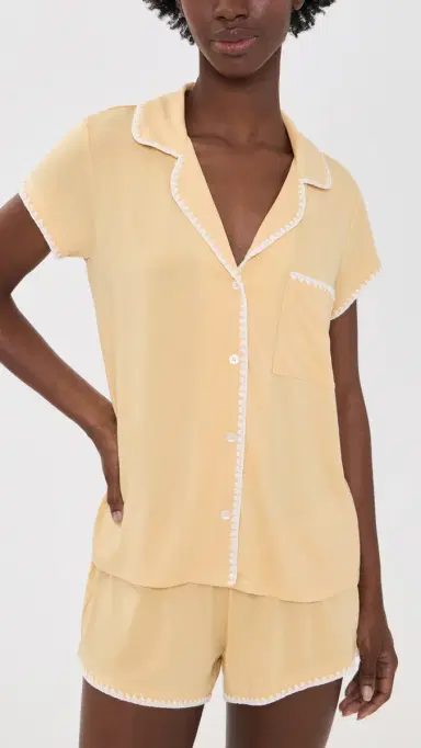 Eberjey Frida Shortie Pajama Set Sunbeam/ | Thumbnail 2