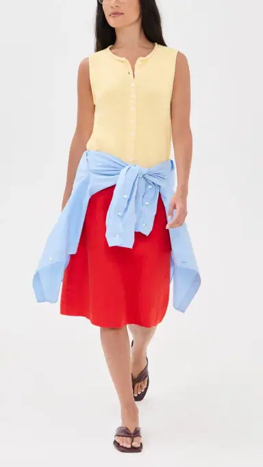 Alex Mill Maya Linen Pencil Skirt Chili M | Thumbnail 5