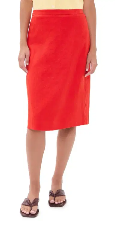 Alex Mill Maya Linen Pencil Skirt Chili M | Thumbnail 1