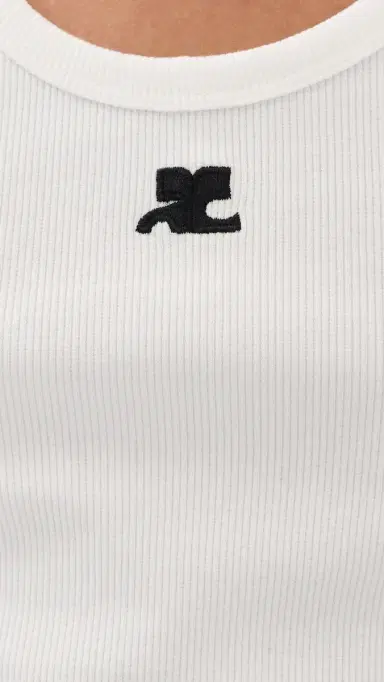 Courrèges 90's Rib Tank Top Heritage White S | Thumbnail 6