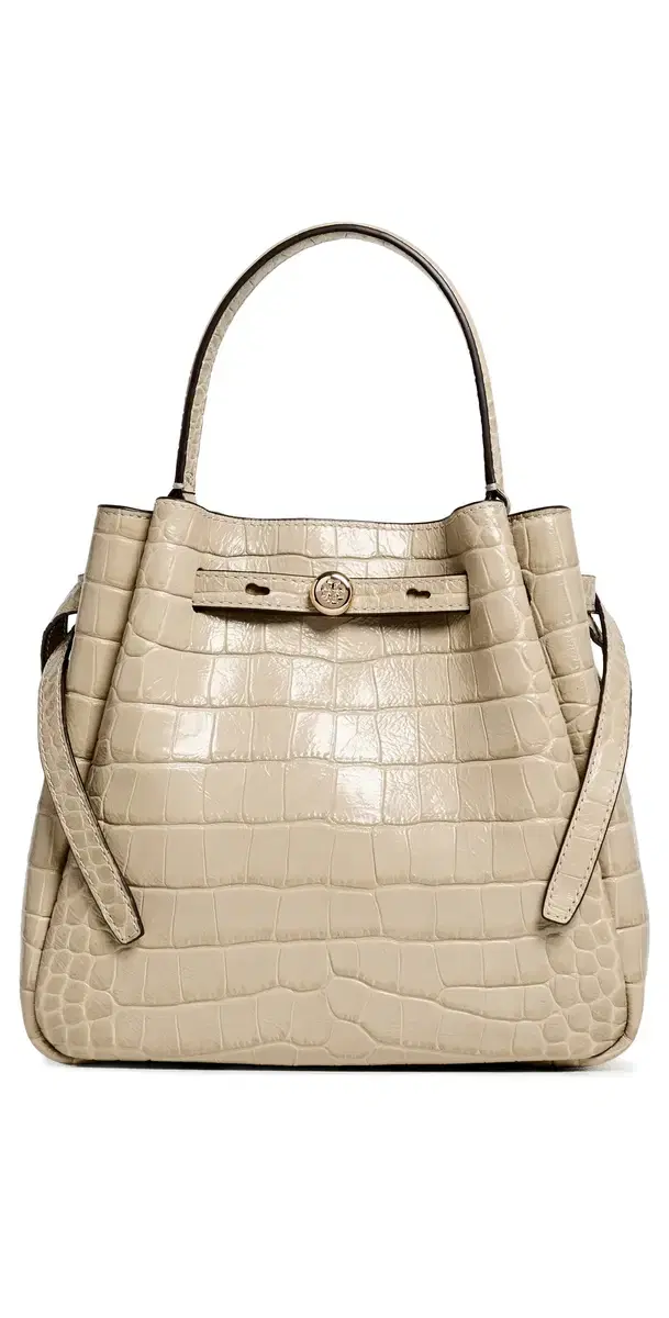 Romy Embossed Croc Bucket Bag Ginger Leaf One Size