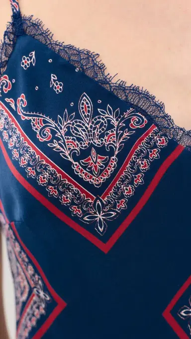 Cami NYC Becky Lace Trim ilk Dress Mariner's Bandana | Thumbnail 6 Cami NYC Becky Lace Trim ilk Dress Mariner's Bandana | Thumbnail 6