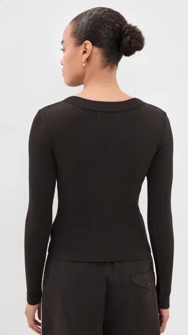 Citizens of Humanity Varra Henley Chocolate M | Thumbnail 3