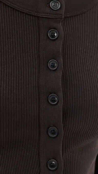 Citizens of Humanity Varra Henley Chocolate M | Thumbnail 6