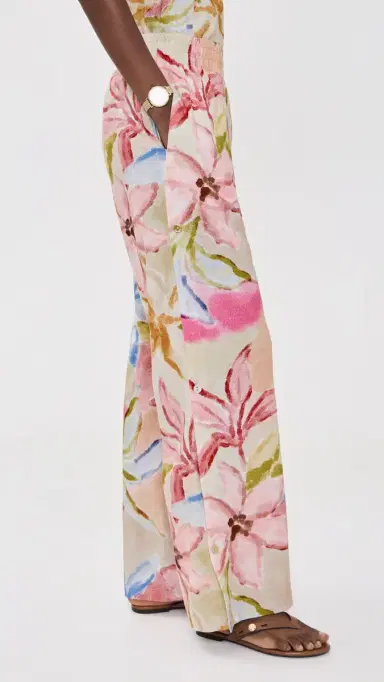 Little Lies Gardenia inen Pants Print | Thumbnail 4