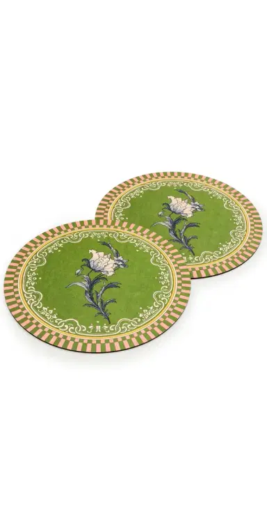 La DoubleJ Set of 2 Disk Placemats Nymph Bloom One Size | Thumbnail 1