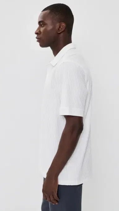 Rhone Casual Seersucker Polo Top White Onyx | Thumbnail 4