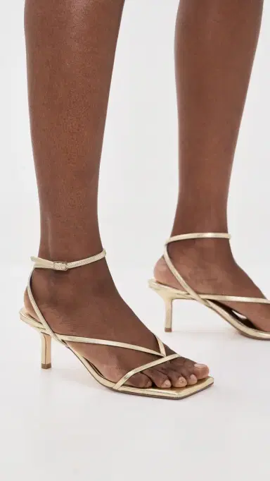 Tony Bianco Avi Heeled Sandals Gold Foil 7 | Thumbnail 5