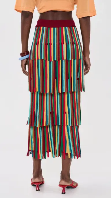 SIMONMILLER Za Za Knit Skirt Vibrant Multi tripe | Thumbnail 3 SIMONMILLER Za Za Knit Skirt Vibrant Multi tripe | Thumbnail 3