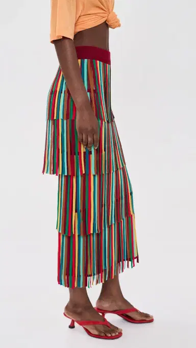 SIMONMILLER Za Za Knit Skirt Vibrant Multi tripe | Thumbnail 4 SIMONMILLER Za Za Knit Skirt Vibrant Multi tripe | Thumbnail 4
