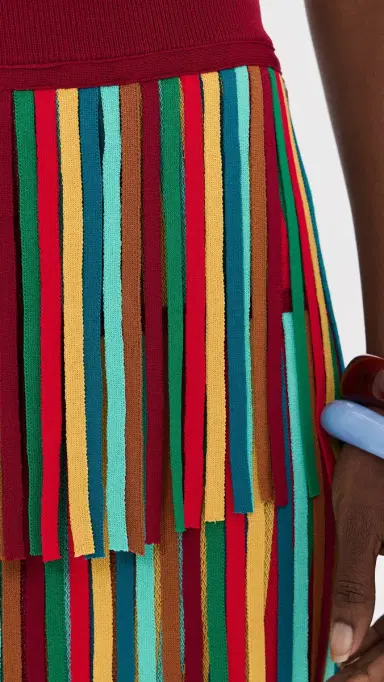 SIMONMILLER Za Za Knit Skirt Vibrant Multi tripe | Thumbnail 6 SIMONMILLER Za Za Knit Skirt Vibrant Multi tripe | Thumbnail 6