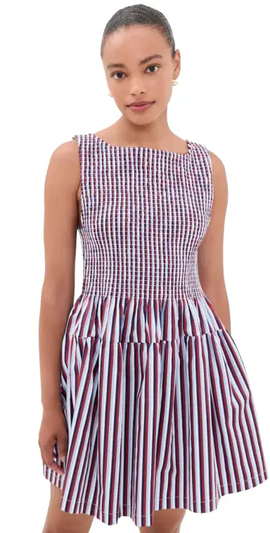 Hill House Home The Cosima Mini Nap Dress Red/White/Blue Stripe | Thumbnail 1 Hill House Home The Cosima Mini Nap Dress Red/White/Blue Stripe | Thumbnail 1