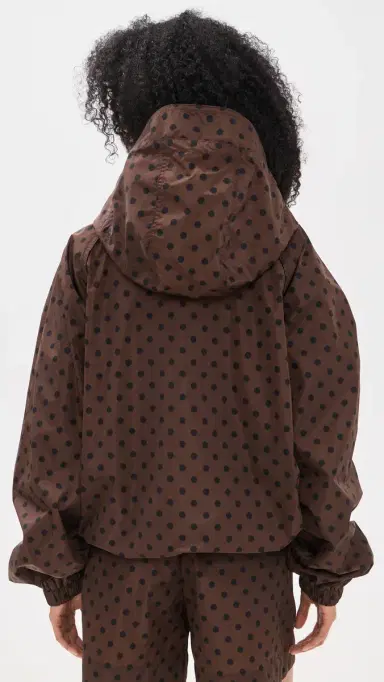 GANNI Printed Flyweight Nylon Jacket Chicory Coffee | Thumbnail 3