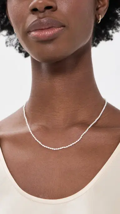 Ariel Gordon Jewelry Petite Pearl Beaded Necklace Pearl/14k Gold One Size | Thumbnail 3