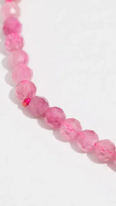 Ariel Gordon Jewelry Petite Pink Tourmaline Beaded Bracelet Pink Tourmaline/14k Gold One Size | Thumbnail 4