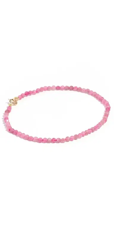 Ariel Gordon Jewelry Petite Pink Tourmaline Beaded Bracelet Pink Tourmaline/14k Gold One Size | Thumbnail 1
