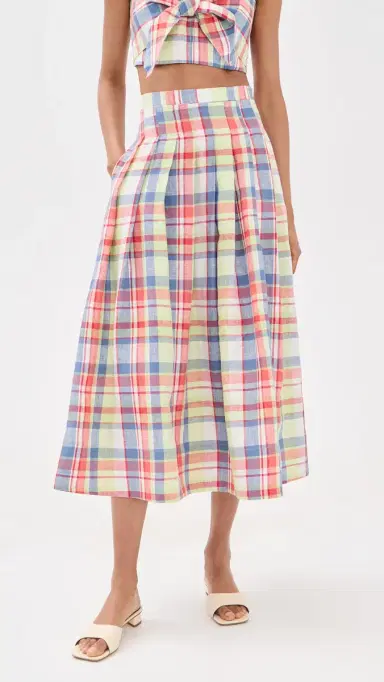 Hunter Bell Maison Skirt Harbor Club Madras | Thumbnail 2