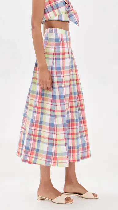 Hunter Bell Maison Skirt Harbor Club Madras | Thumbnail 4