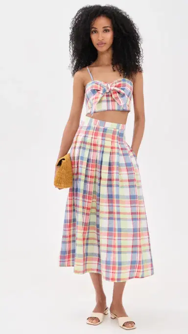 Hunter Bell Maison Skirt Harbor Club Madras | Thumbnail 5