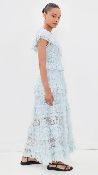 Sea Sharleen Lace V Neck Dress Sky | Thumbnail 4 Sea Sharleen Lace V Neck Dress Sky | Thumbnail 4