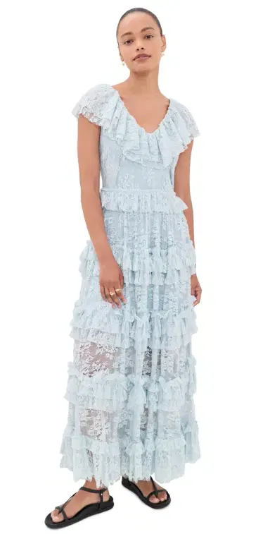 Sea Sharleen Lace V Neck Dress Sky | Thumbnail 1 Sea Sharleen Lace V Neck Dress Sky | Thumbnail 1
