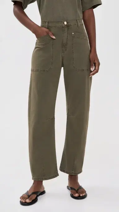 DL1961 Bilie Easy Barrel High Rise Ankle Pants Pine 27 | Thumbnail 2