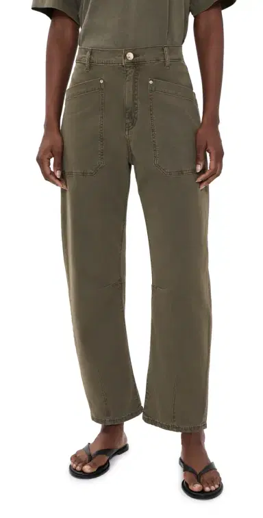 DL1961 Bilie Easy Barrel High Rise Ankle Pants Pine 27 | Thumbnail 1