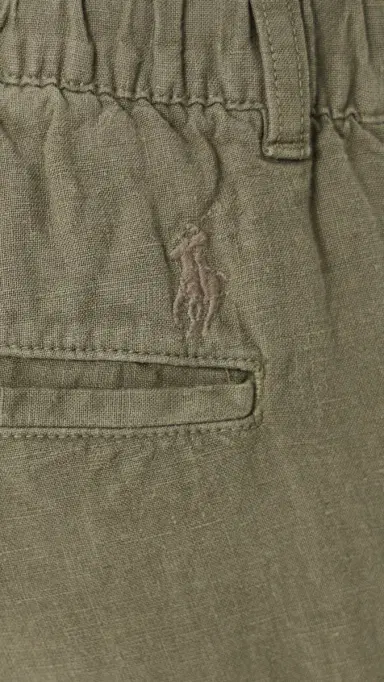 Polo Ralph Lauren Original Label Linen Pleated Relaxed Pants Sage Green | Thumbnail 6