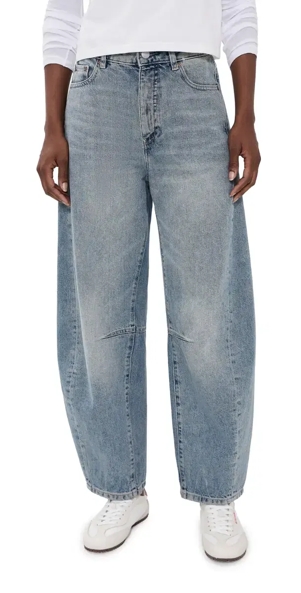 DL1961 Miro Barrel High Rise Jeans Worn Day