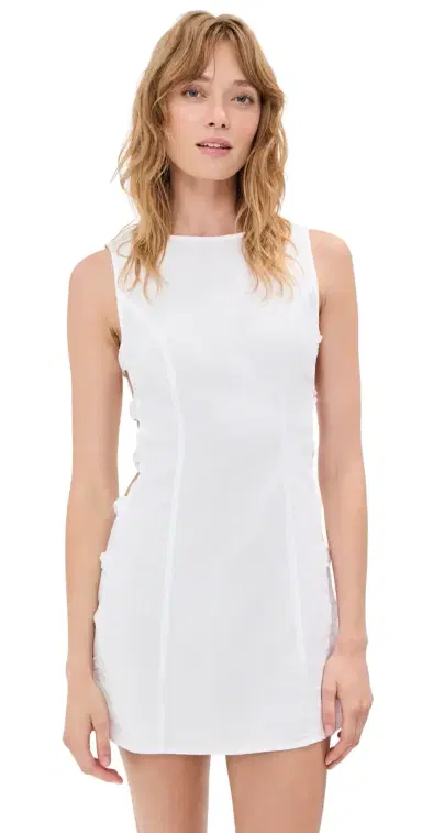 LE BOP Jane Linen Mini Dress White | Thumbnail 1