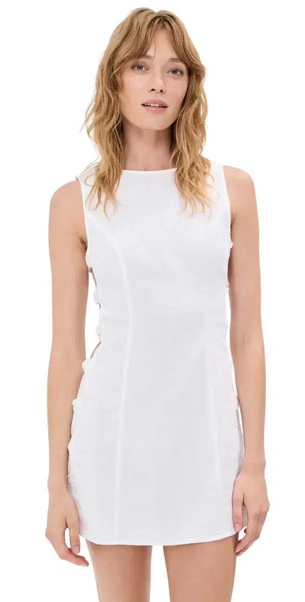 LE BOP Jane Linen ini Dress White