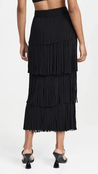 SIMONMILLER Za Za Knit Fringe Skirt Black | Thumbnail 3 SIMONMILLER Za Za Knit Fringe Skirt Black | Thumbnail 3