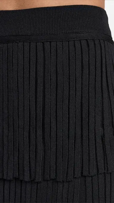 SIMONMILLER Za Za Knit Fringe Skirt Black | Thumbnail 6 SIMONMILLER Za Za Knit Fringe Skirt Black | Thumbnail 6