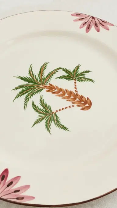 LES OTTOMANS Tree Hand Painted Ceramic Charger Plate Set | Thumbnail 4