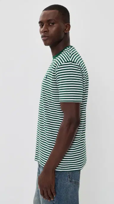 Polo Ralph Lauren Classic Fit Striped Crewneck Tee New Forest/White | Thumbnail 4