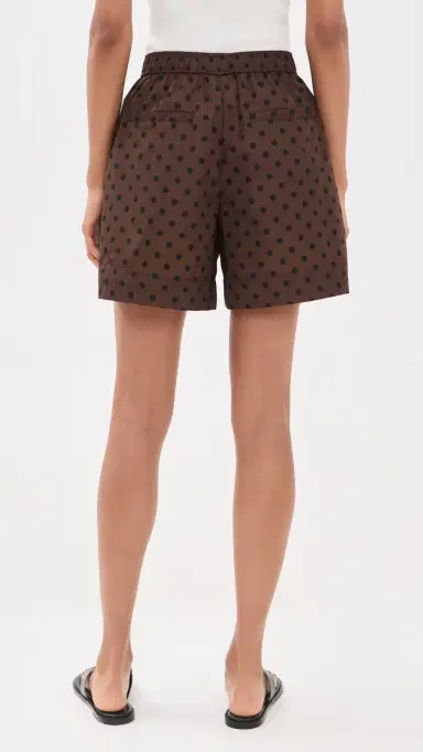 Ganni Printed Flyweight Nylon Boxer Shorts Chicory Coffee | Thumbnail 3