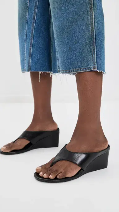 Tony Bianco Swift Wedge Sandals Black Vintage | Thumbnail 3