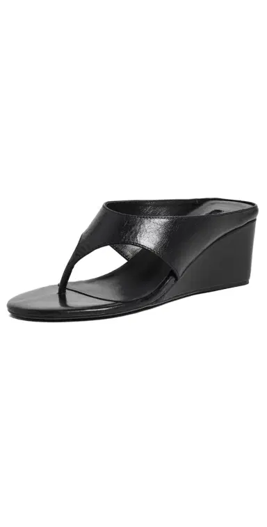Tony Bianco Swift Wedge Sandals Black Vintage | Thumbnail 1