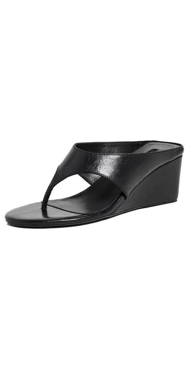 Tony Bianco Swift Wedge Sandals Black Vintage