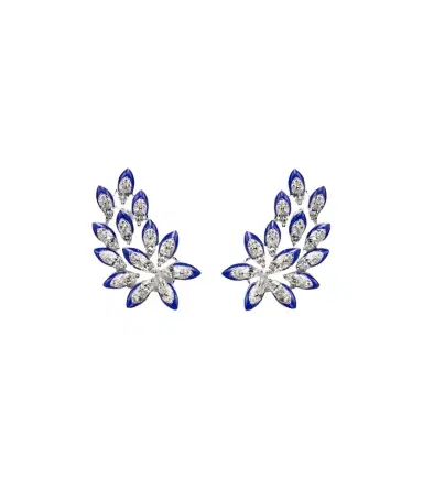 Kamyen Petal 18kt white gold earrings with diamonds | Thumbnail 1