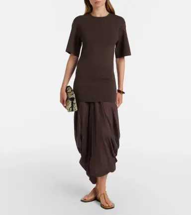 TOTEME Cocoon jersey midi dress | Thumbnail 5
