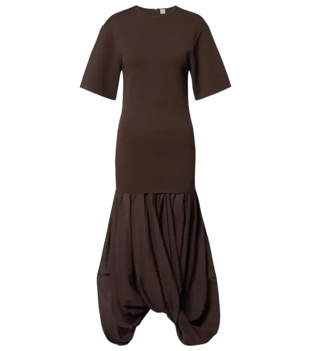 Cocoon jersey midi dress
